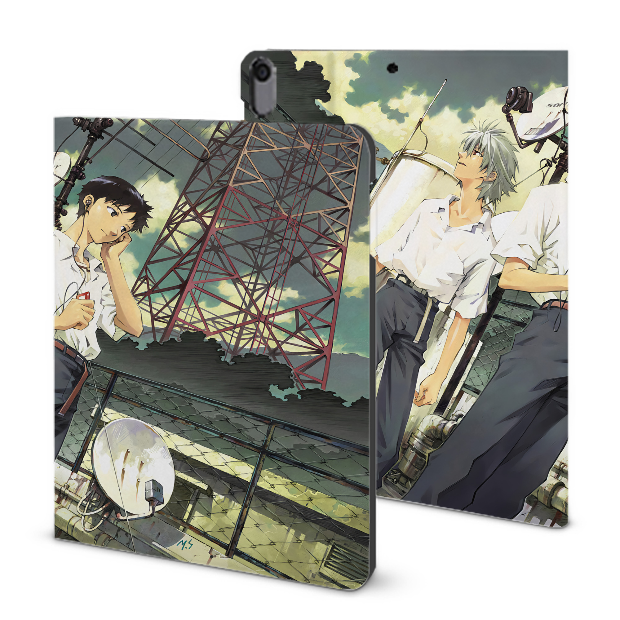 （画像用） EVA 新世紀エヴァンゲリオン IPad ケース ブック型 PUレザー TPU 耐衝撃 軽量 薄型 ペン収納なし 全面保護 IPad 各モデル対応